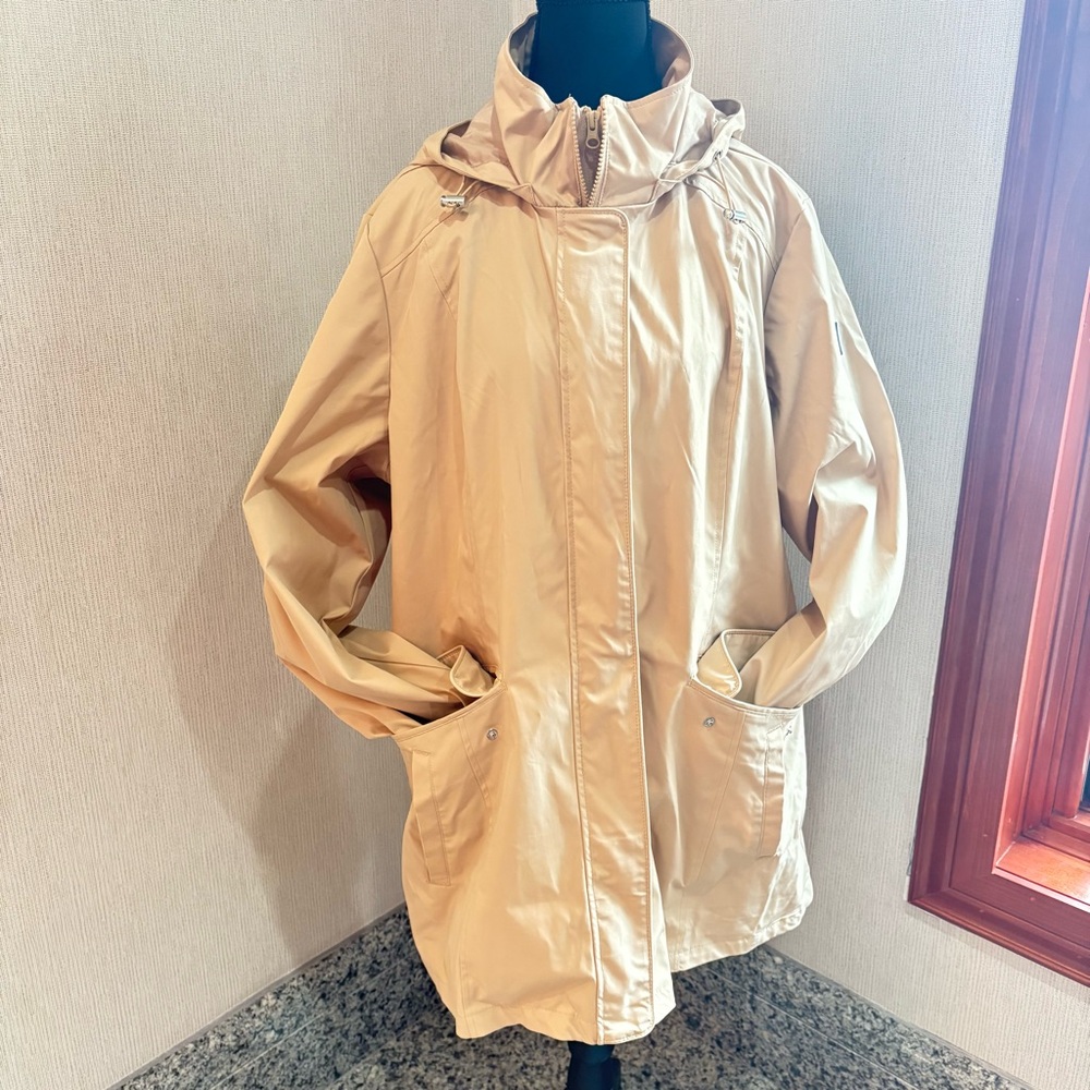 Lands End Rain Jacket  Women XL Waterproof Windproof